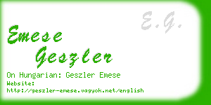 emese geszler business card